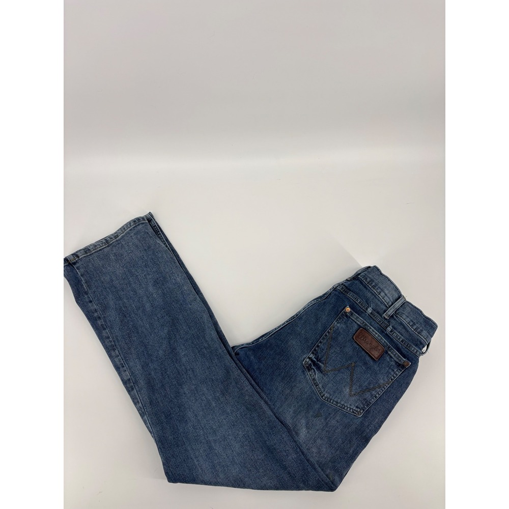 Wrangler Retro Slim Boot Jeans Mens 34x32 Medium Wash Denim 1077MWZGL